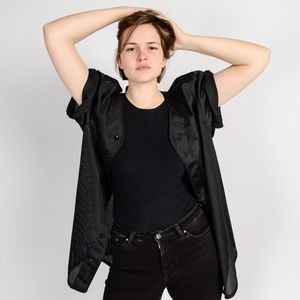 cool airtex mesh football button down shirt